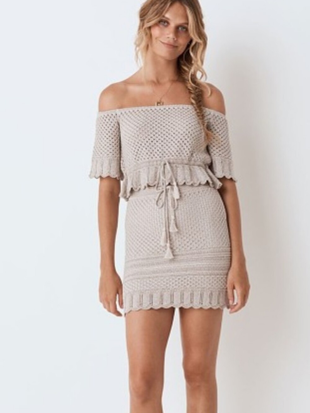 NWT Spell Atlantic Crochet Mini Skirt